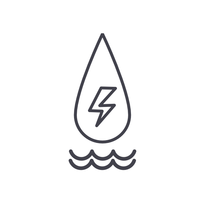 Hydropower energy icon