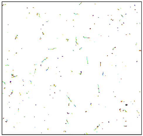 TIMEPIX detector image recorded at the Earth surface