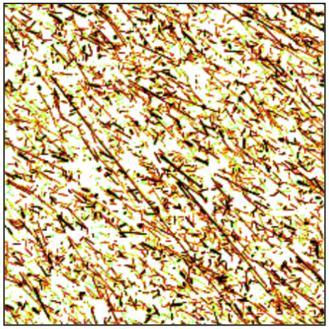 TIMEPIX detector image recorded on a satellite