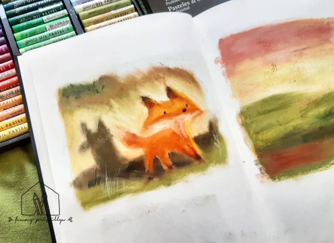 Fox in pastels